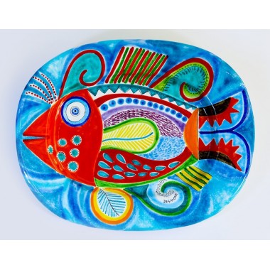 English oval plate DS Fish OV44INGDS-1 English oval plate DS Fish OV44INGDS-1